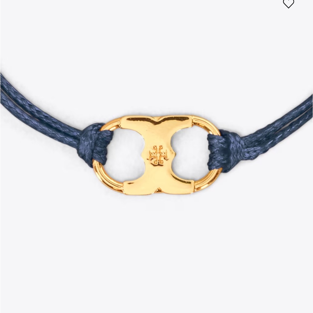 Tory Burch Embrace Ambition Bracelet Tory Navy/Gold NWT - Picture 2 of 5